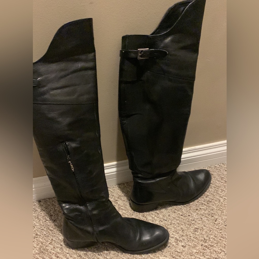 Leather high boots